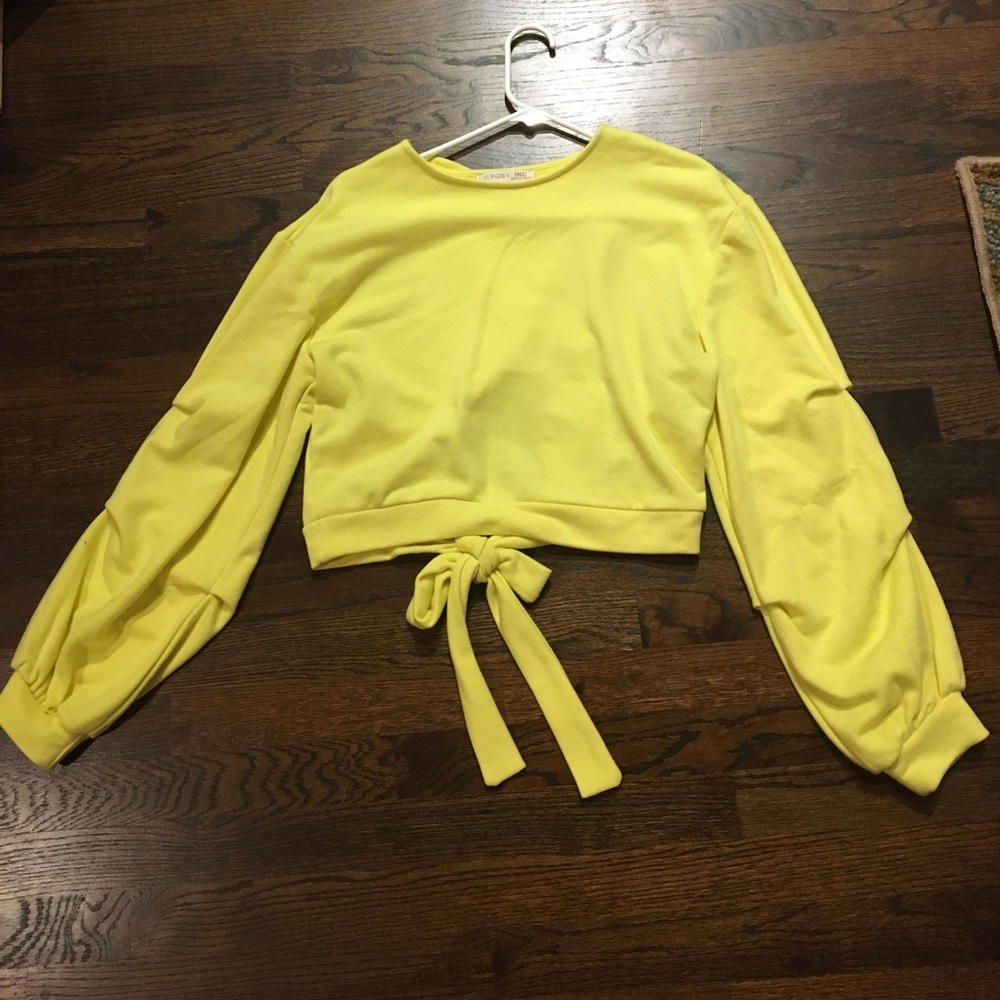 INC International Concepts CULPOS x  solid yellow sweatshirt. Size s.